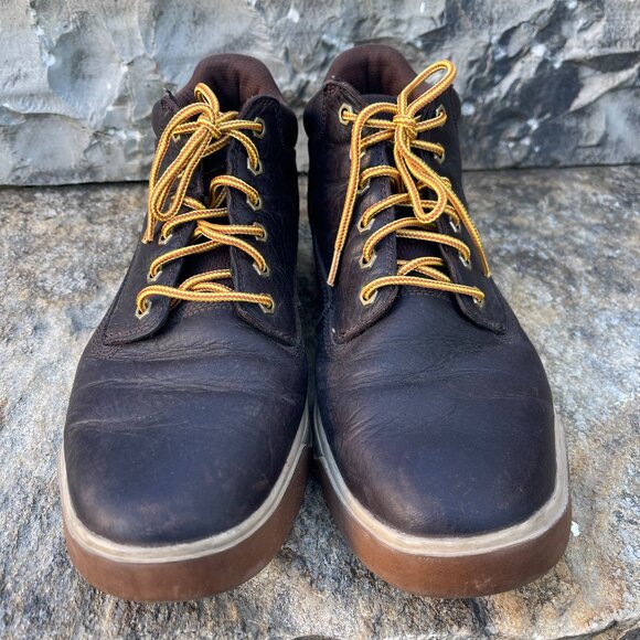 Timberland Men Leather Chukka Boots Size 10 Rustic Outdoor Workwear Cabin Rugged - Picture 4 of 12